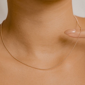 Waterdicht bolletjesketting: 18k verguld roestvrij staal
