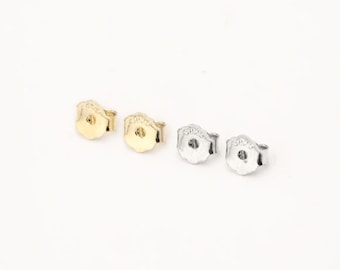 Boucles d'oreilles en argent sterling 925 | Tiges de boucles d'oreilles papillon dorées et argentées disponibles en 2 couleurs