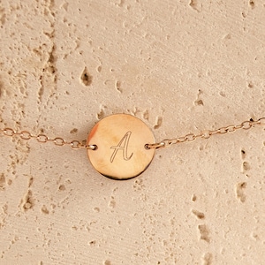 Pulsera personalizada con letra grabada / Pulsera personalizada con inicial grabada / Pulsera con nombre grabado en acero inoxidable