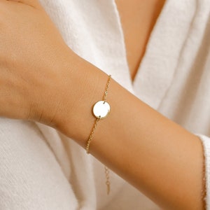 Silver Circle Bracelet Stainless Steel l Rose Gold Plated Bracelet l Waterproof Bracelet l Dainty Bracelet Gold l Everyday Bracelet