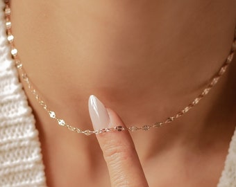 Delicate Choker in Rose Gold | Dainty Choker Gold | Minimalist Choker Silver | Chain Necklace Stainless Steel Jewellery for Women