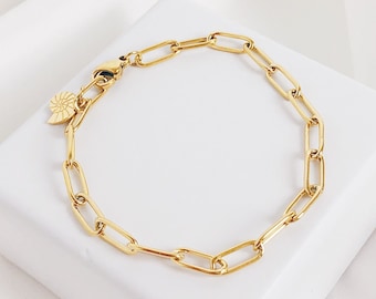 Chunky Chain Bracelet Gold | Dainty Women Bracelet Stainless Steel