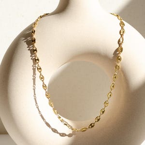 Anker Mariner Gliederkette | Puffed Mariner Kette Halskette aus Edelstahl