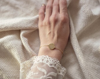 Blume des Lebens Armband Roségold | Lebensblume Armband Gold | Silber Armband mit Blume des Lebens | Filigranes Armband Wasserfest