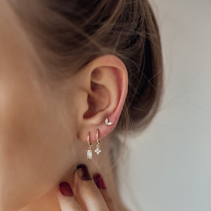 Triple earring sale set sterling silver
