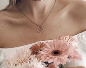 Waves Necklace in Rose Gold Delicate Ocean Wave Pendant Necklace Stainless Steel