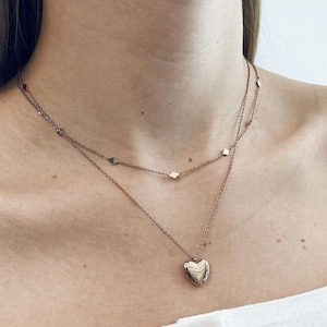 Delicate Rhombus Necklace in Rose Gold | Dainty Chain Necklace Geometric Stainless Steel Jewellery