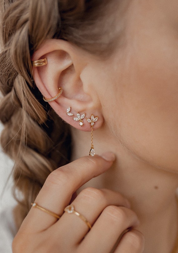 アクセサリー K18 Earrings teardrop design K18 Japan Gold Teardrop Earrings 20mm – HLY Avenue Jewelry
