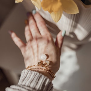 Bracelet chaîne épaisse doré Bracelet fin pour femme en acier inoxydable image 5