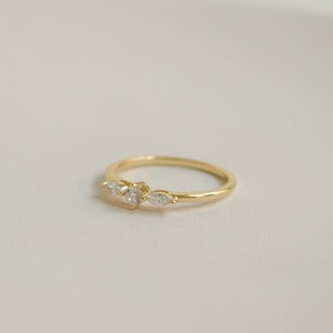 Nexus Ring Gold Plated Sterling Silver Delicate Gemstone Ring image 6