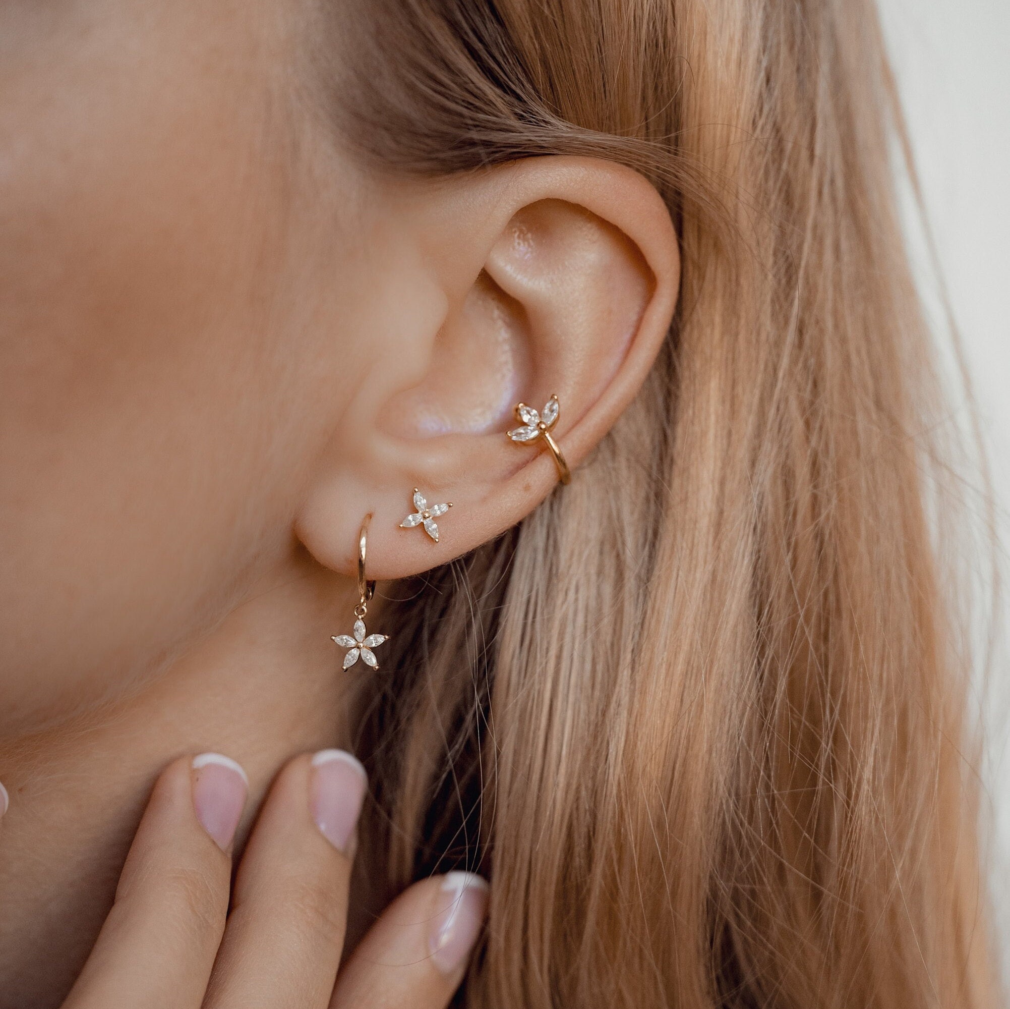 Stud Earrings Earring Sets Hypoallergenic ATJIA Pairs Gold Stud