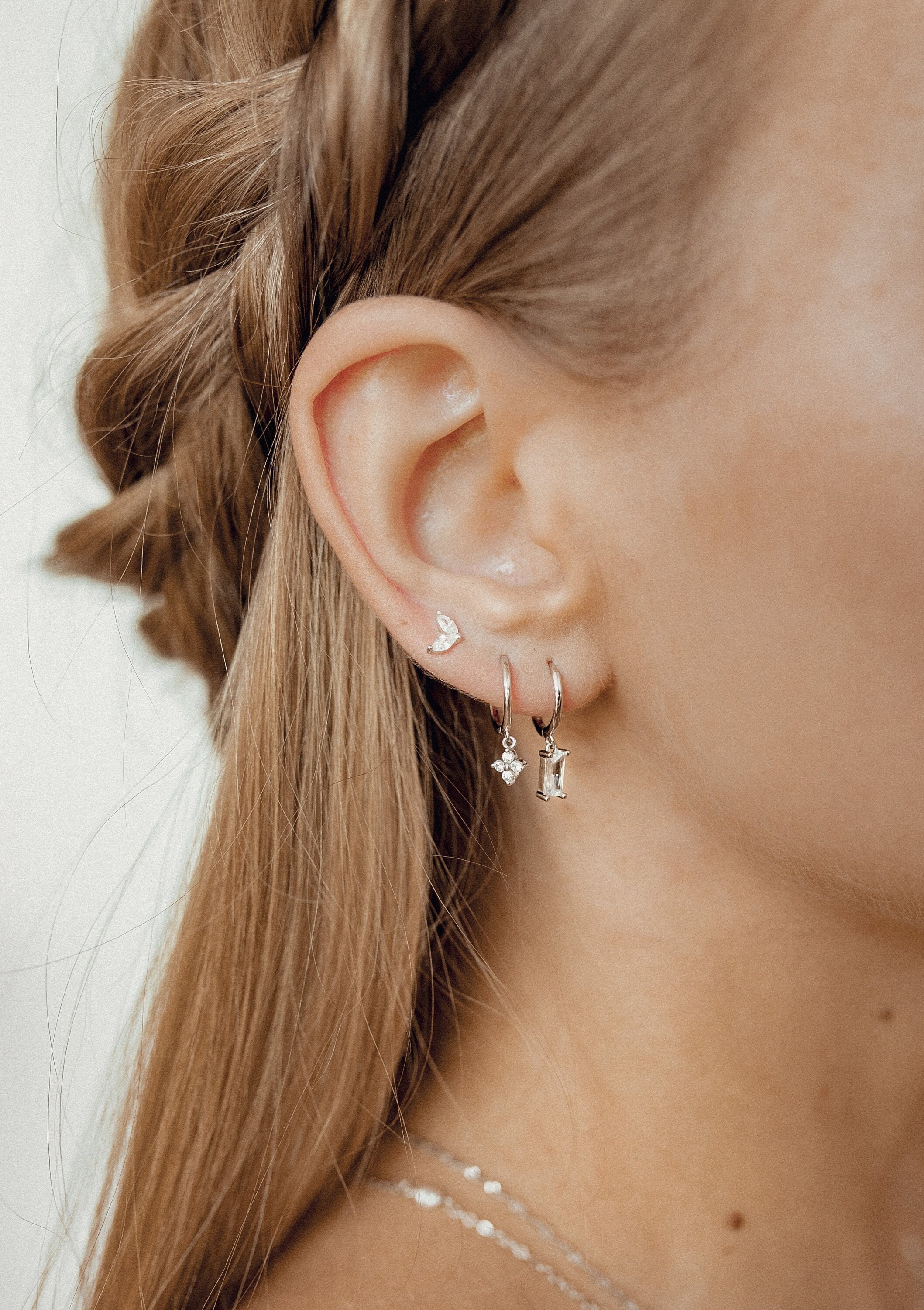 silver earrings