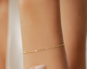 Silber Armbänder Damen | Vergoldetes Armband | Schlichtes Silber Armband | 925 Silber Armketten