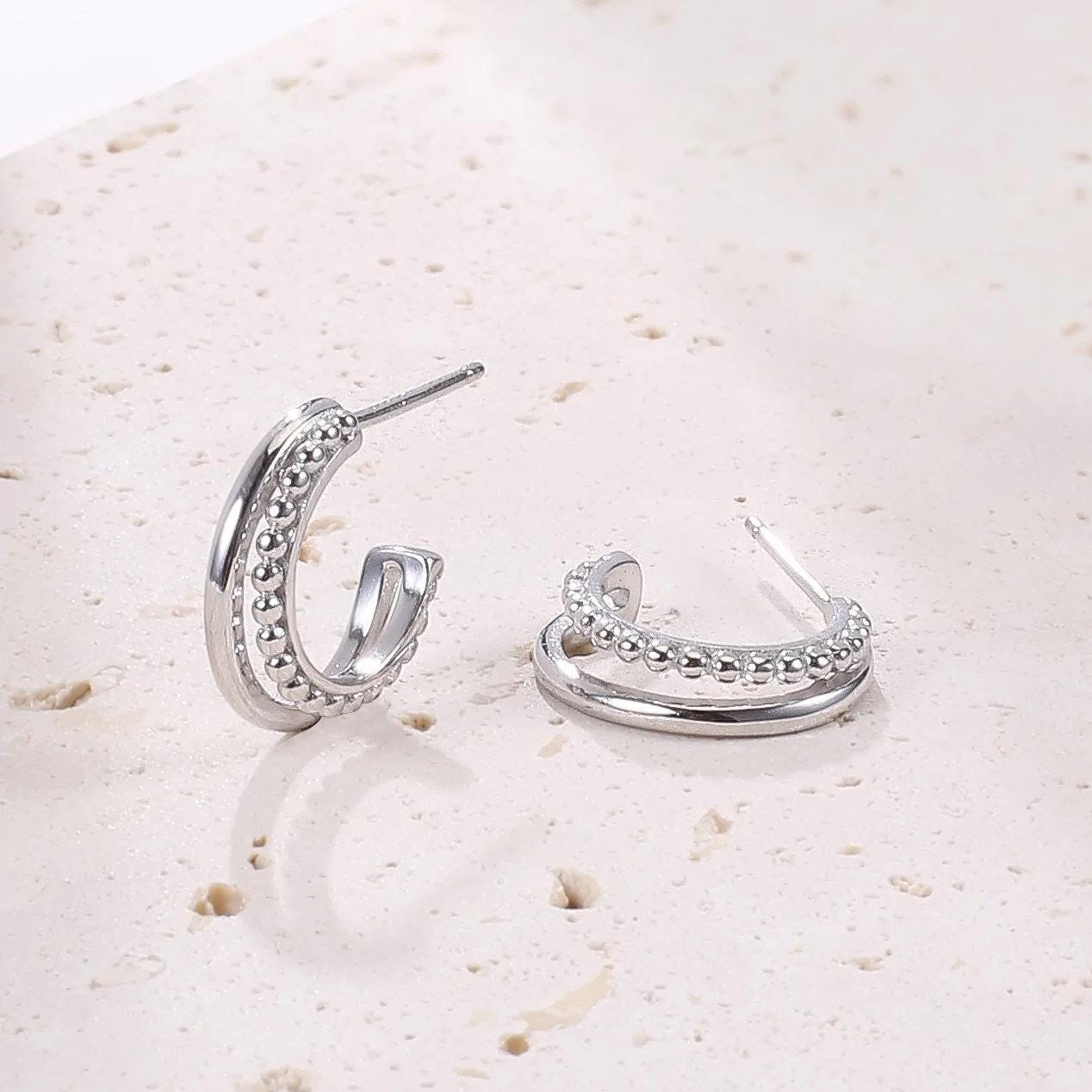 アクセサリー Born from Rock / Double Hoop Earring アクセサリー Born from Rock / Double Hoop Earring Ash Double