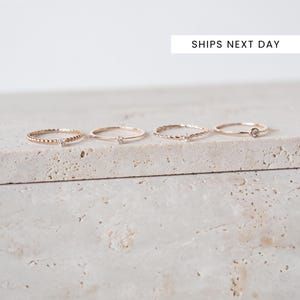 14K Gold Ring Diamantring | Diamant Verlobungsring aus Echt Gold 585 | 14K Gold Verlobungsring für Frau | Echtgold Schmuck für sie Bild 1