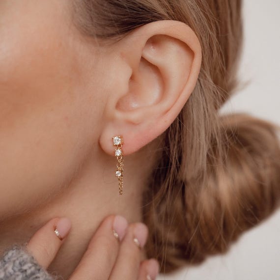 Boucles D'oreilles Pendantes En Argent 925 - Citrine Naturelle - Fait Main En Inde - Neuf Sans Emballage