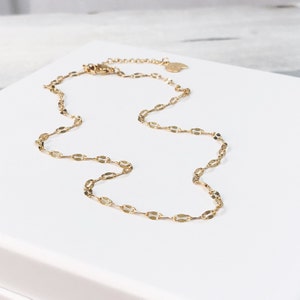 Delicate Choker in Gold Colour Chain Necklace Stainless Steel Jewellery image 2