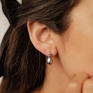 Ohrringe Tropfen Hängend Ohrringe mit Anhänger Tropfen Ohrringe Kugel Ohrringe Gold Ohrringe mit Kugel Bild 6