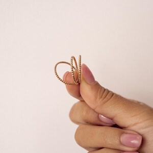 14K Solid Gold Ring for Wedding: Diamond, Beaded, Rope Band image 9