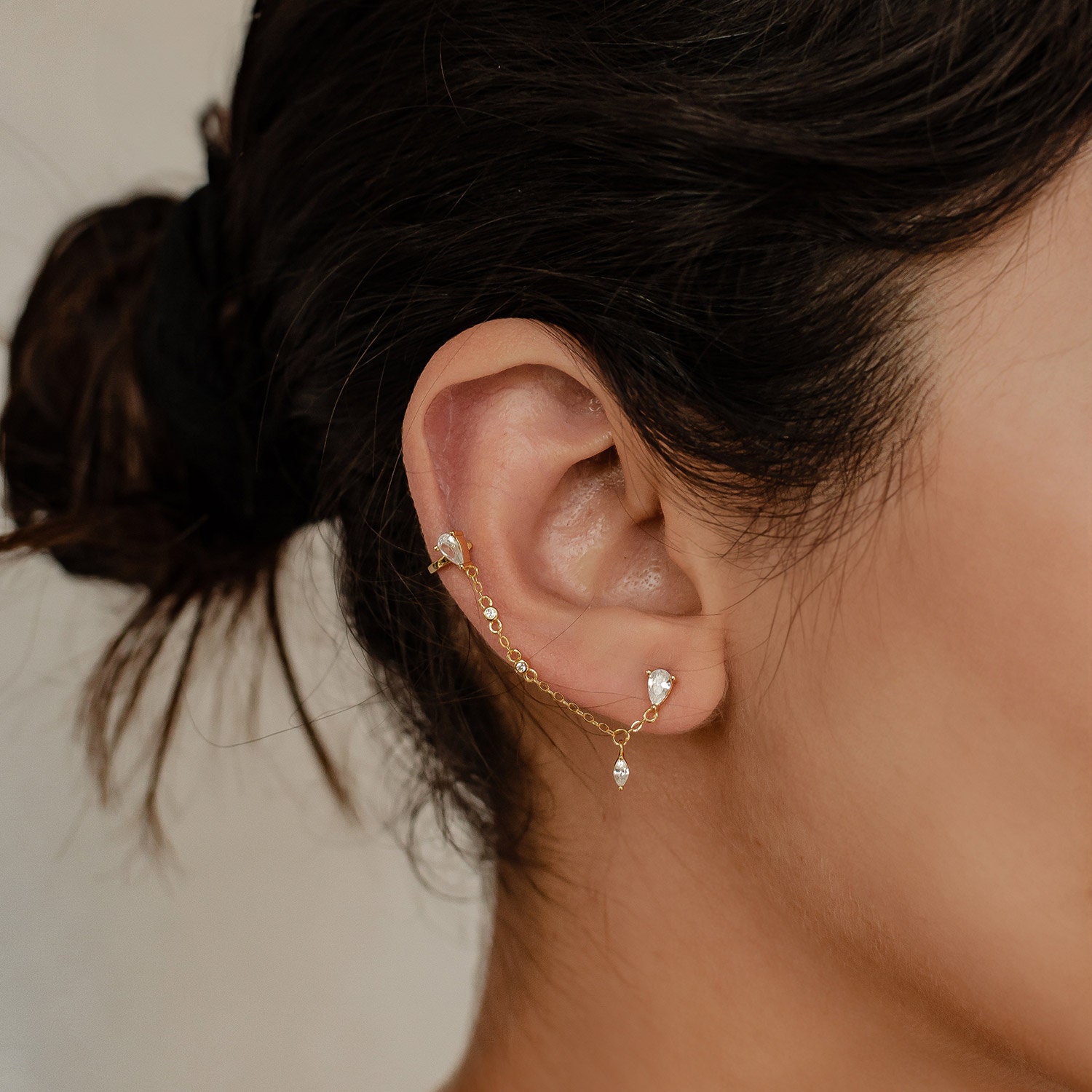 Double Piercing Earring | Single Earring | Sterling Silver 