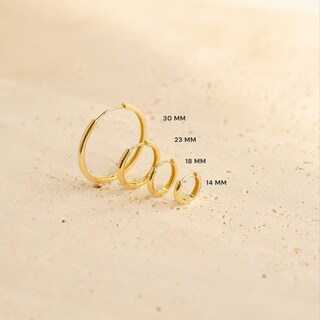 Orecchini A Cerchio In Argento 925 Con Cuore E Zirconi, Placcati Oro 14k, Ipoallergenici, Piccoli Huggie