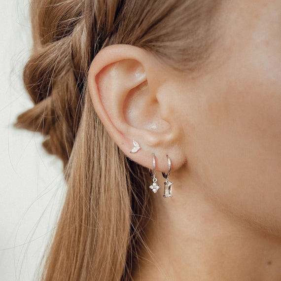Sterling silver set of 3 earrings discount