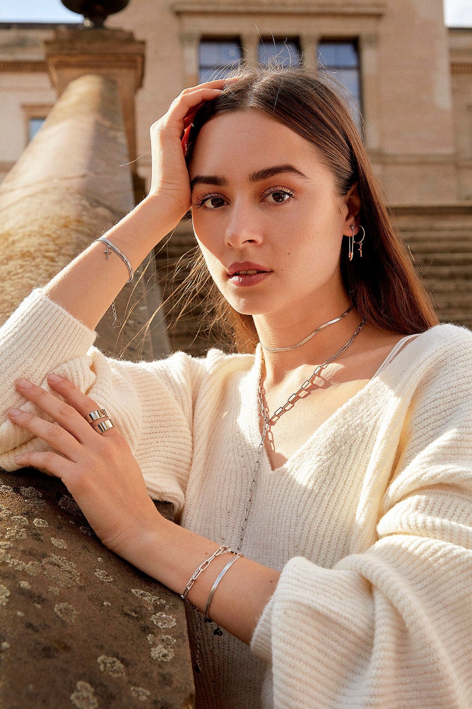 Safety Pin Earrings Silver Delicate Earrings Stainless Steel Etsy