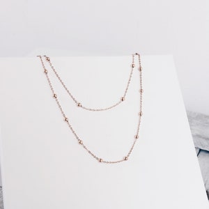 Multilayer Necklace Set Rose Gold 3 Necklaces Half Moon Necklace, Double Layered Necklace and Necklace with Star Charms image 3