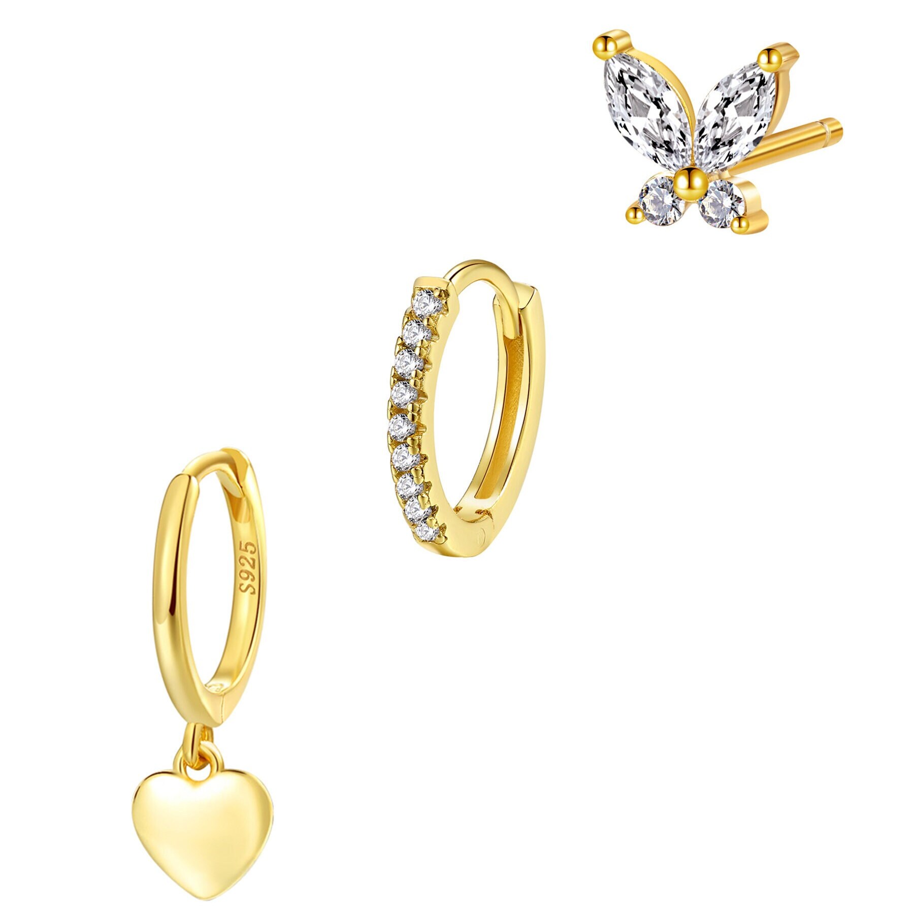 Morfetto Placcati Oro 14k Cerchio Orecchini per Donna