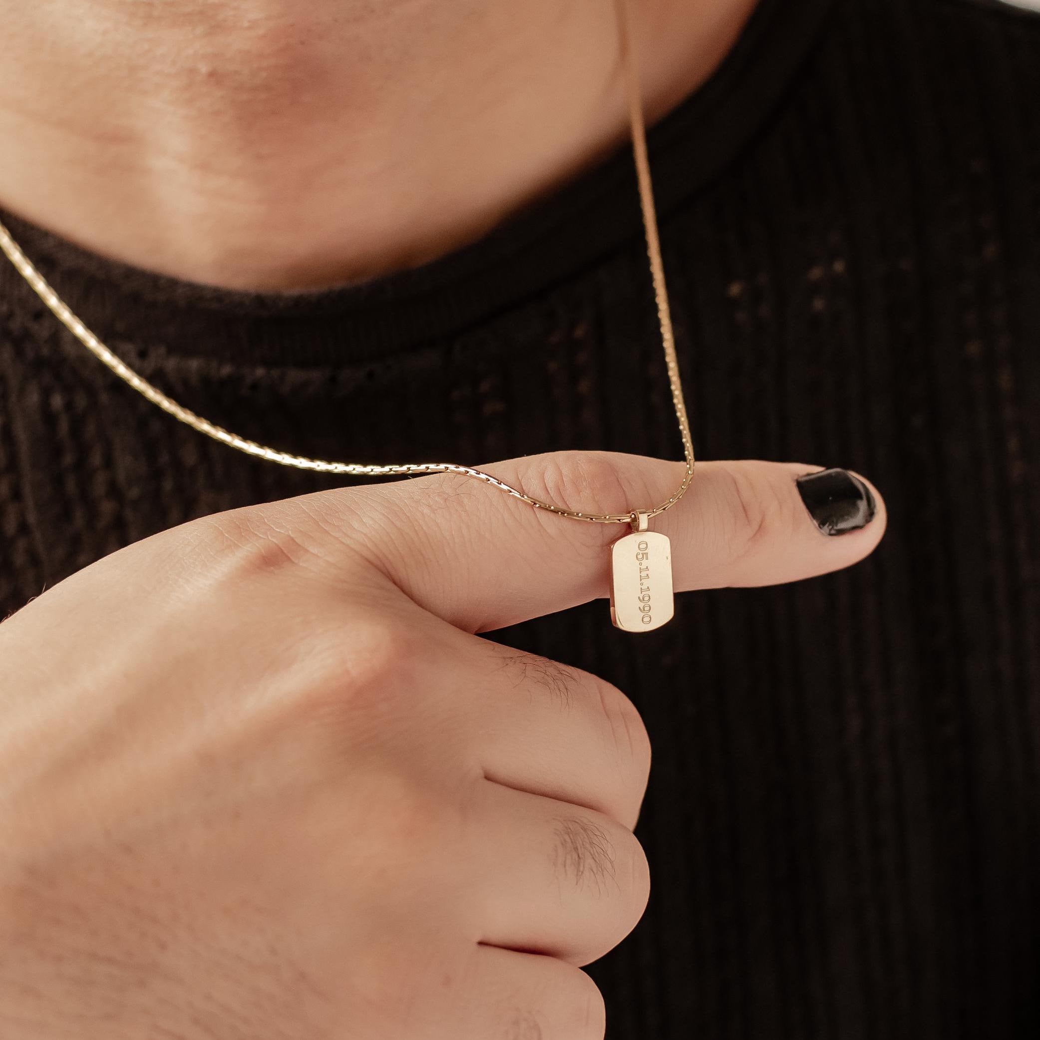 Collana A Catena A Forma Di Serpente In Argento 925 Rodio 50Cm - Foto 2