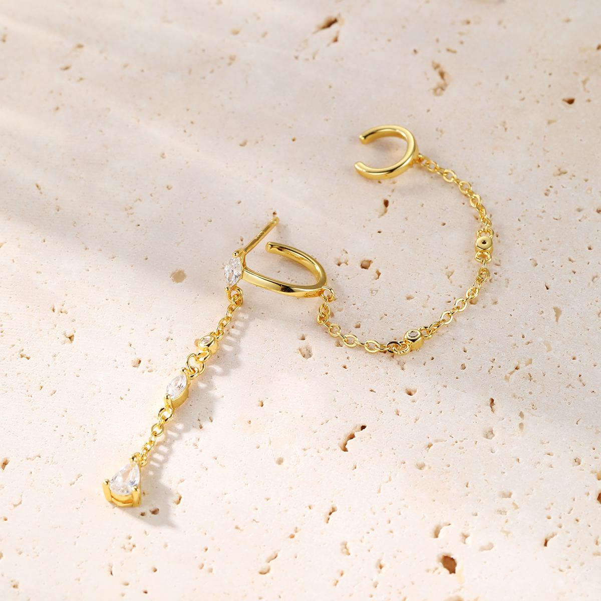 Dochais S925 Sterling Silber Creolen – Doppelkreis Mit Zirkonia, Hypoallergen, 43 Mm, Gold Oder Silber