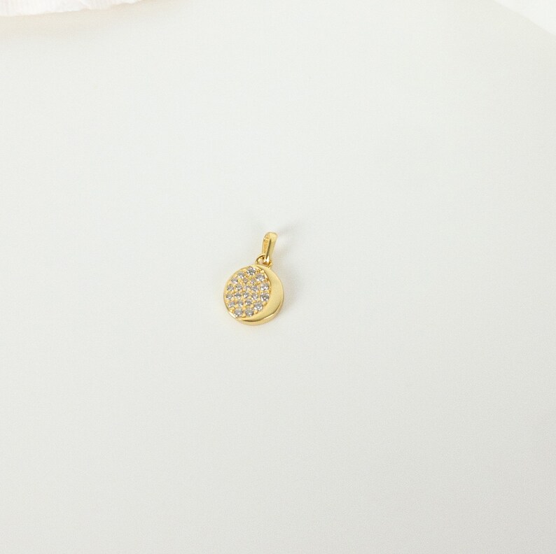 Silver Moon Necklace Crescent Moon Charm Half Moon Necklace Gold Moon Pendant Silver Dainty Sterling Silver Necklace image 2