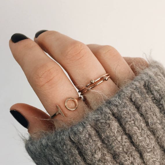 Damen Armband Ring Kreis Gold Rosegold Silber Edelstahl Schmuck NEU