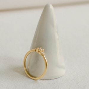 Nexus Ring Gold Plated Sterling Silver Delicate Gemstone Ring image 4