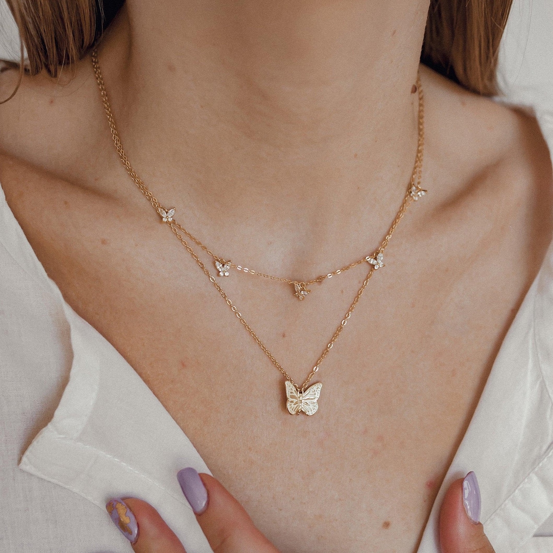 Elli Collana Donna Forma a Y Piastra di Filigrana Circolare in