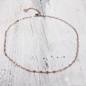 Delicate Choker in Rose Gold Chain Necklace Stainless Steel Jewellery for Women image 4