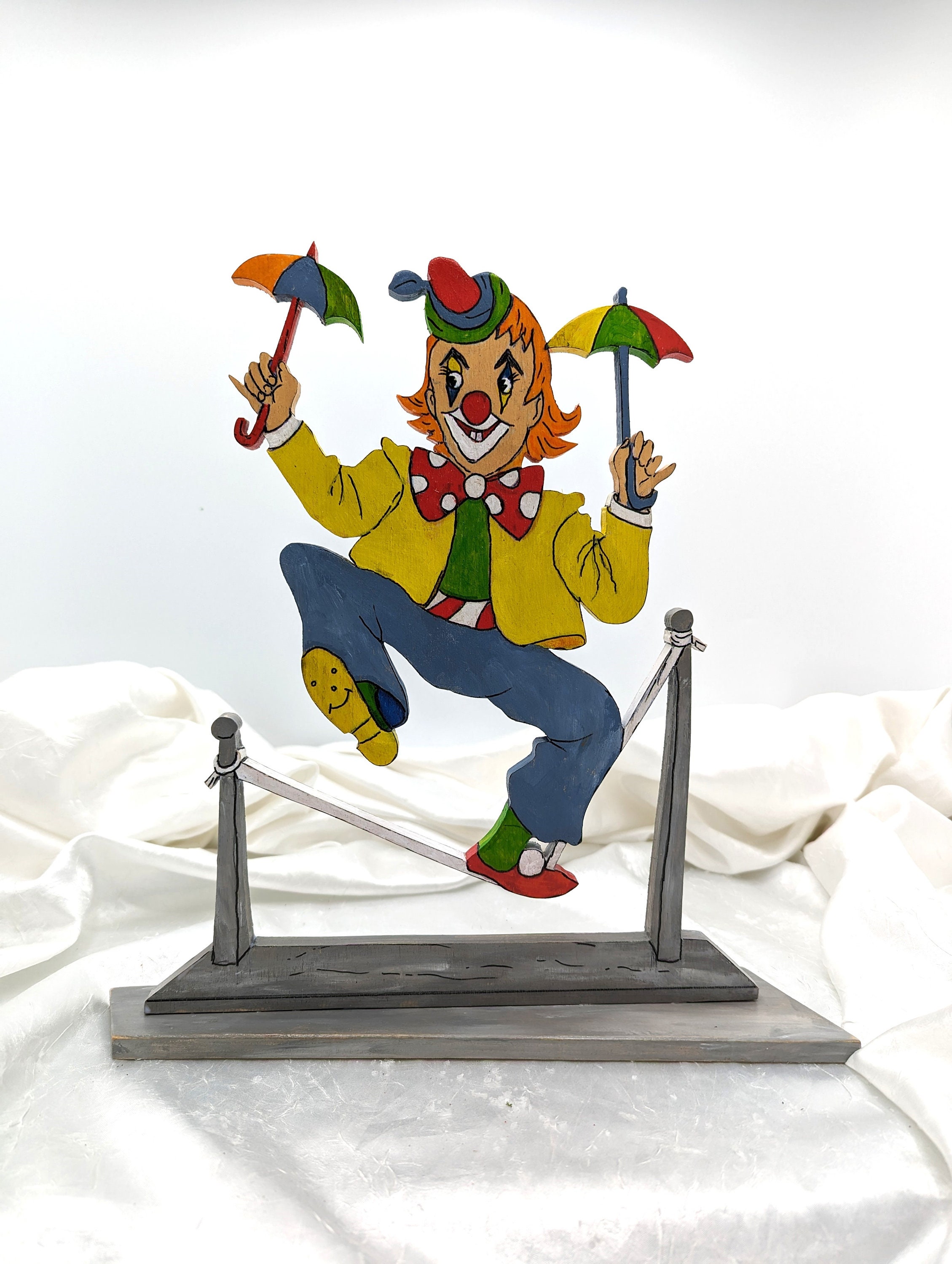 Set 6 Decorazioni Tavolo Clown In 3D Per Carnevale – Centrotavola A Favetto Con Base Stabile, Riutilizzabili E Facili Da Montare