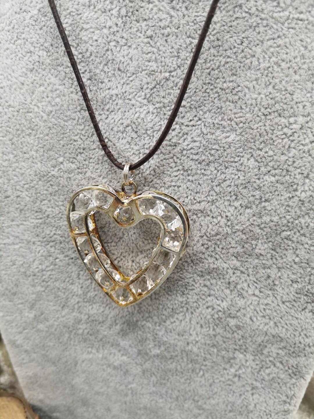 Collier coeur en verre rouge - Collier coeur rouge pour la