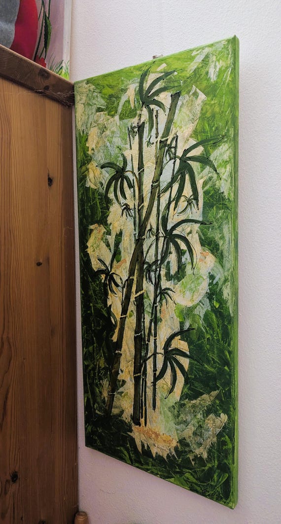 Bambus 30x70 Acryl auf Leinwand Keilrahmen Pflanzen Natur Original  handgemalt Unikat signiert - Etsy.de