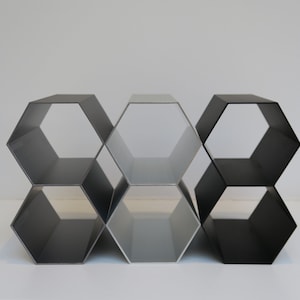 Hexagonal Wine Rack / Wine Storage / Honeycomb Nesting / Aluminium / Holder image 2