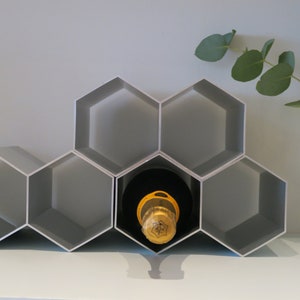 Hexagonal Wine Rack / Wine Storage / Honeycomb Nesting / Aluminium / Holder image 5