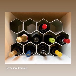 Hexagonal Wine Rack / Wine Storage / Honeycomb Nesting / Aluminium / Holder image 8