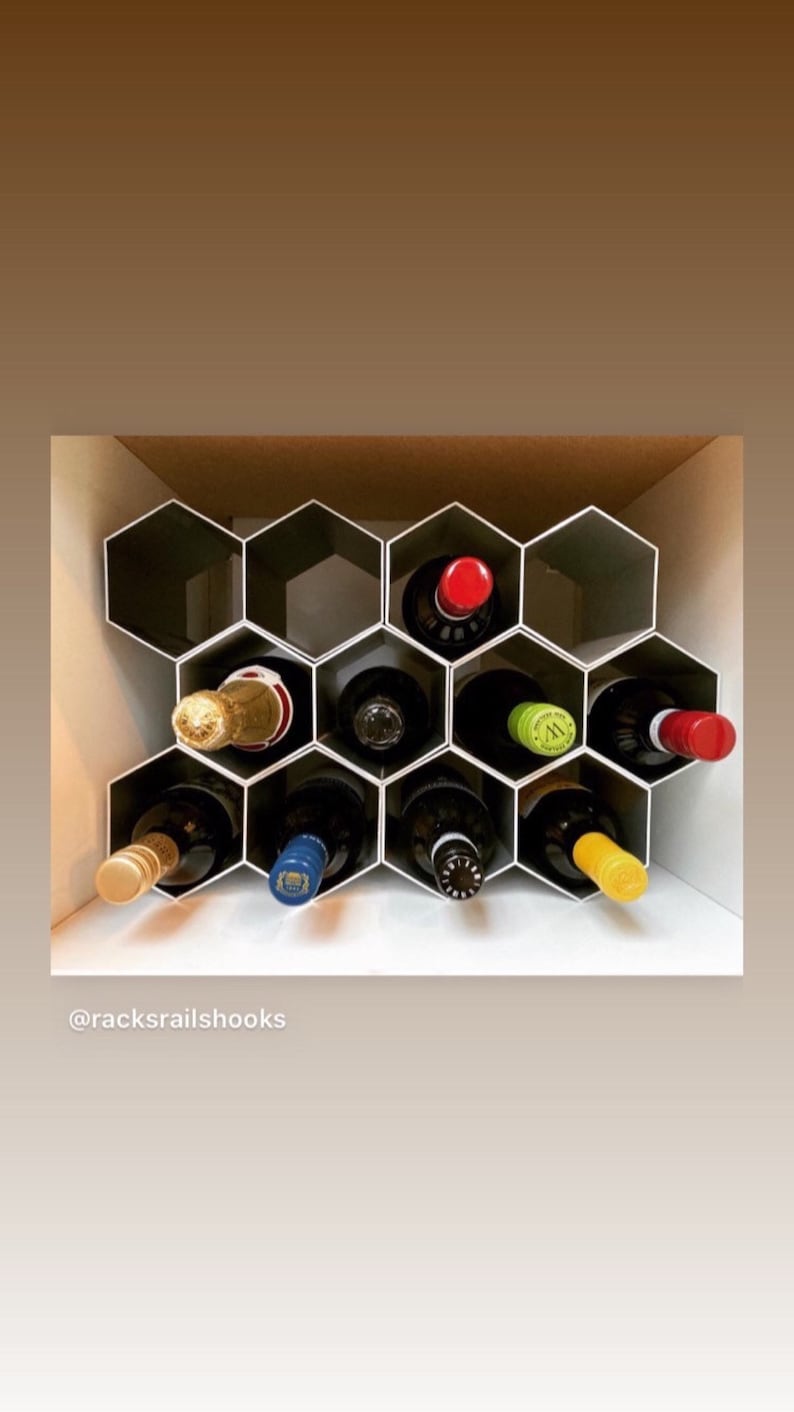 Hexagonal Wine Rack / Wine Storage / Honeycomb Nesting / Aluminium / Holder image 8