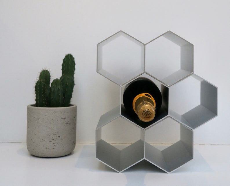 Hexagonal Wine Rack / Wine Storage / Honeycomb Nesting / Aluminium / Holder image 4