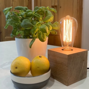 Small Cube Lamp base for E27 bulbs