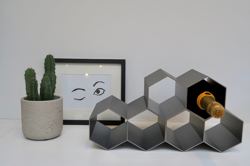 Hexagonal Wine Rack / Wine Storage / Honeycomb Nesting / Aluminium / Holder image 7