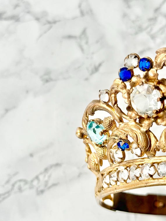 Couronne Religieuse En Laiton - Strass - XIXe Siècle - France - Saint