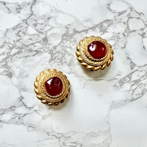 Authentic 1980's Vintage CHANEL Lion Earrings Chanel Logo
