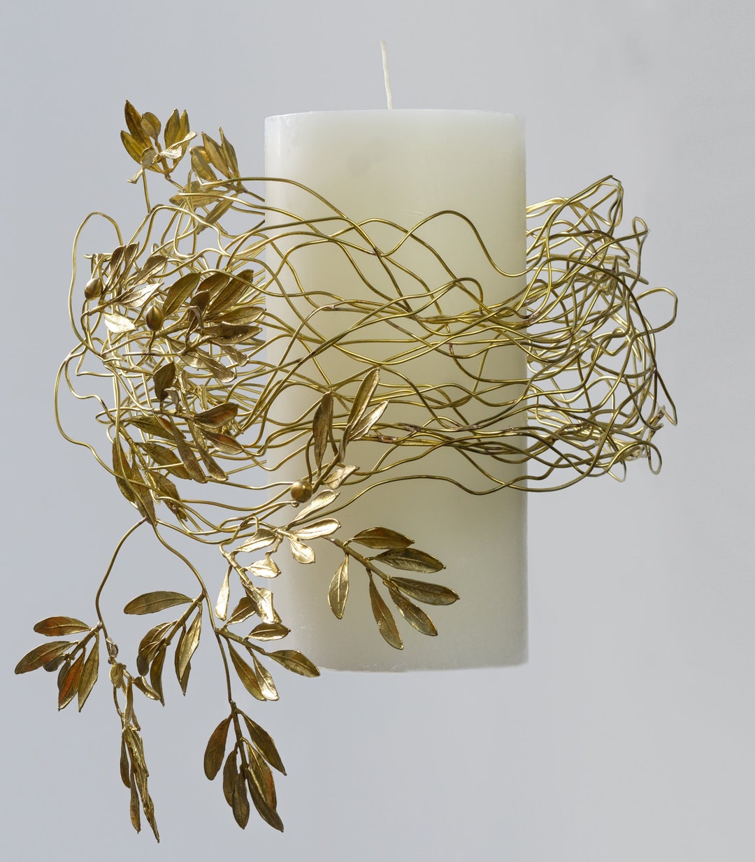 Wedding Decor Greek Luxury Wedding Candle Wreath Etsy