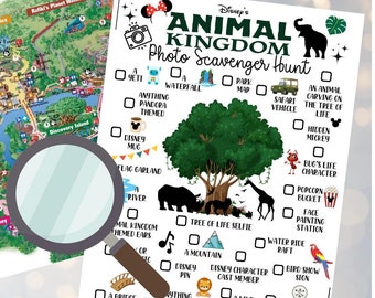 Animal Kingdom Scavenger Hunt Printable, Print at home Disney Games, adult scavenger hunt, teen scavenger hunt